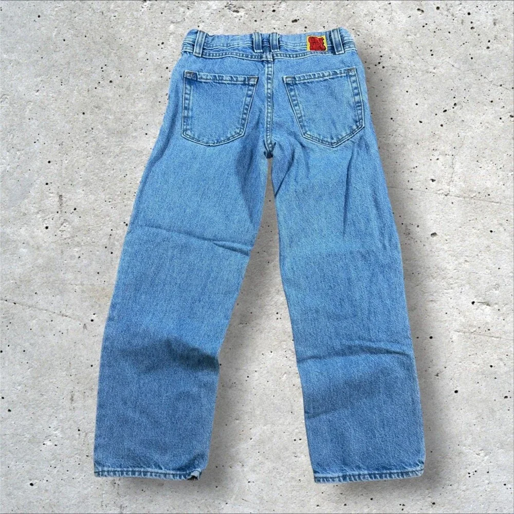 Empyre Baggy Skate Jeans Size 25 Blue Denim Loose Fit Skater Y2K Medium Wash